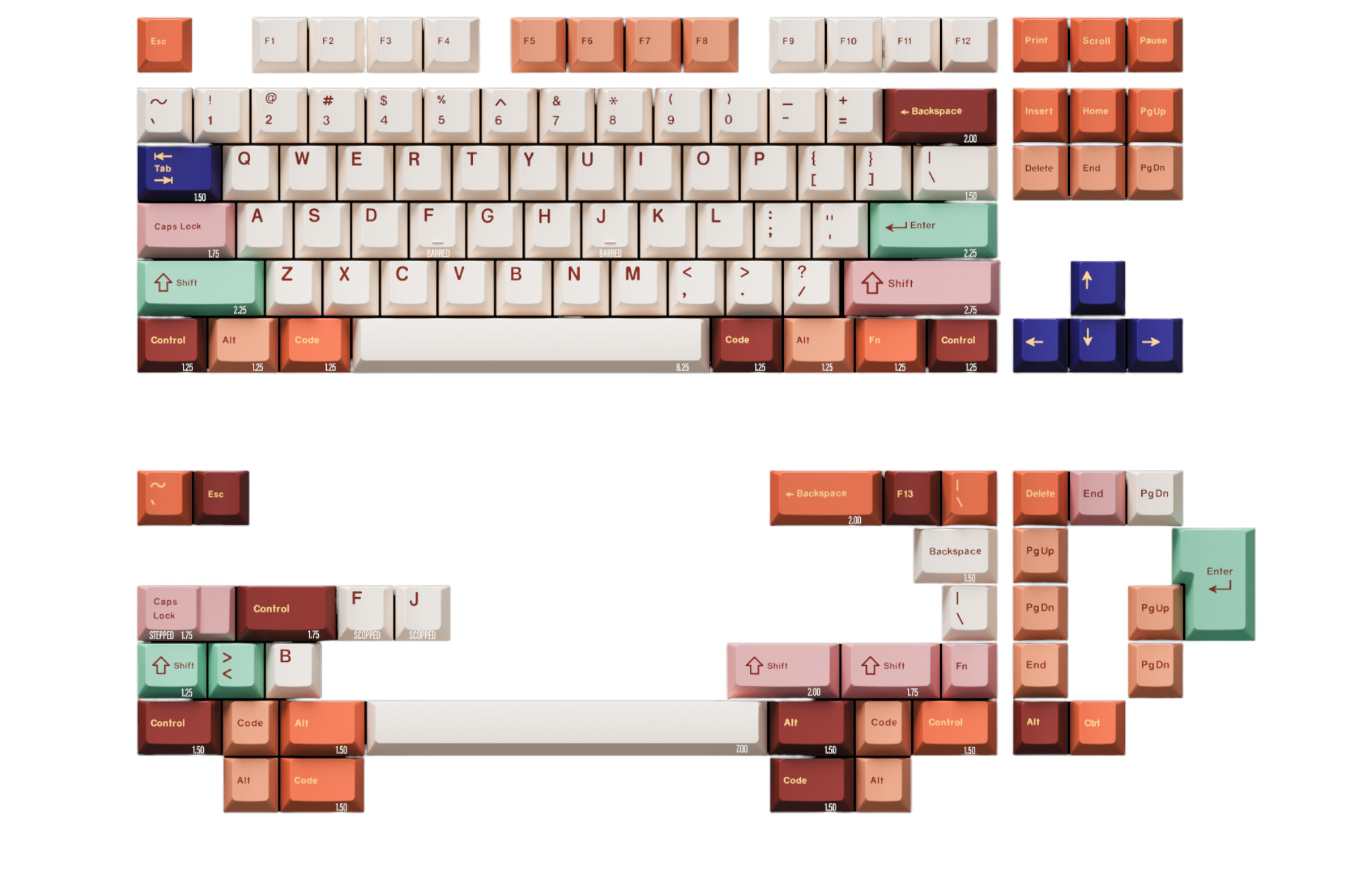 Keykobo Motosu Lake Keycap Kit · Milktooth